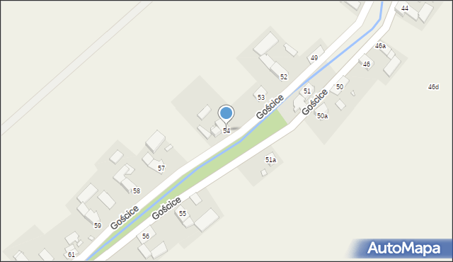 Gościce, Gościce, 54, mapa Gościce