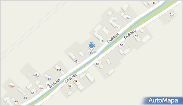 Gościce, Gościce, 61, mapa Gościce