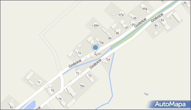Gościce, Gościce, 71, mapa Gościce
