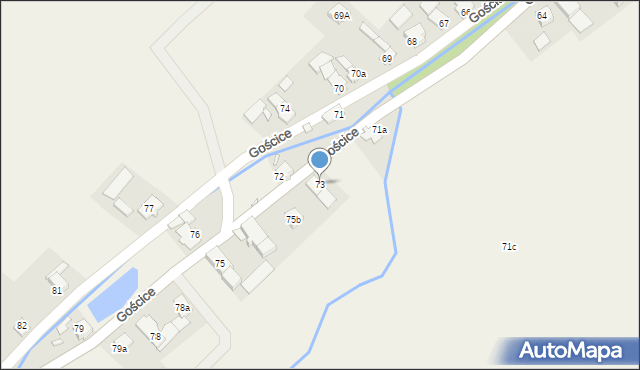 Gościce, Gościce, 73, mapa Gościce