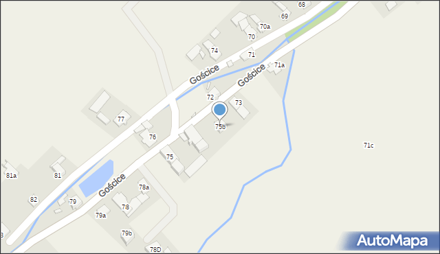 Gościce, Gościce, 75b, mapa Gościce
