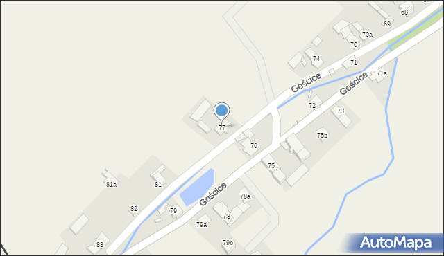 Gościce, Gościce, 77, mapa Gościce