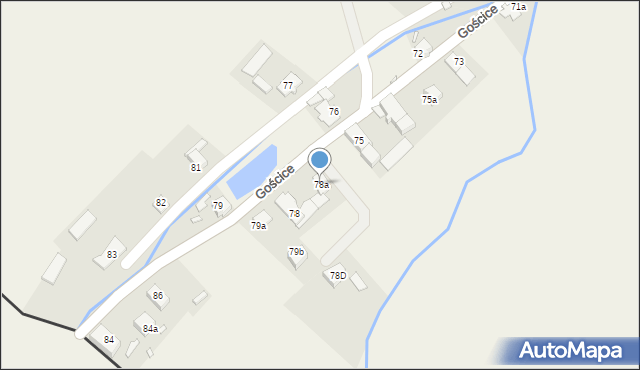 Gościce, Gościce, 78a, mapa Gościce