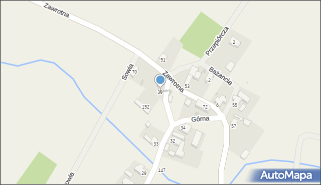 Gościęcice, Górna, 39, mapa Gościęcice