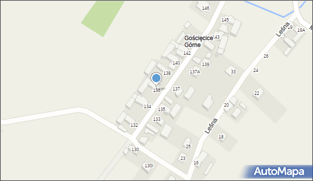 Gościęcice, Gościęcice, 136, mapa Gościęcice