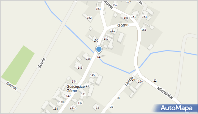 Gościęcice, Gościęcice, 147, mapa Gościęcice
