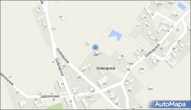 Gościęcice, Gościęcice, 84B, mapa Gościęcice