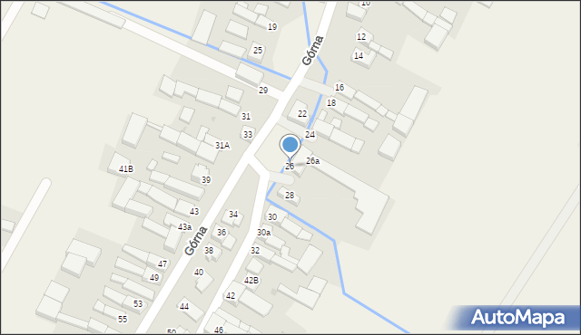 Gościęcin, Górna, 26, mapa Gościęcin