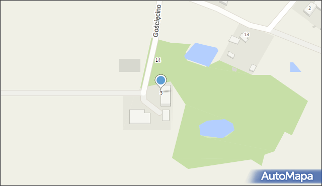 Gościęcino, Gościęcino, 3, mapa Gościęcino