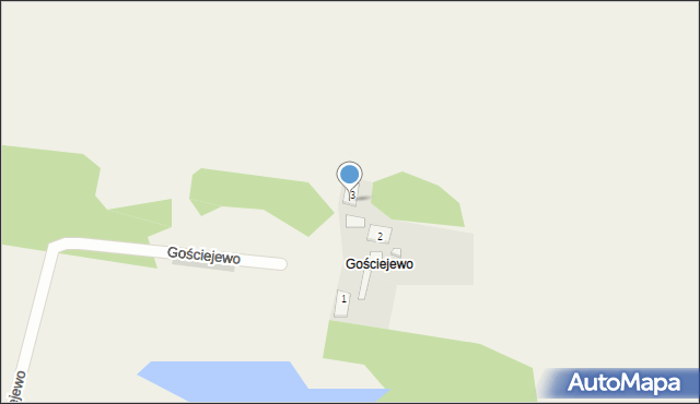 Gościejewo, Gościejewo, 3a, mapa Gościejewo