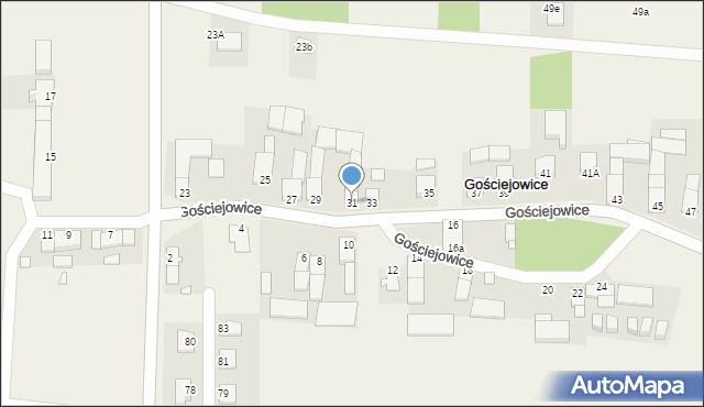 Gościejowice, Gościejowice, 31, mapa Gościejowice