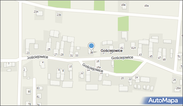 Gościejowice, Gościejowice, 35, mapa Gościejowice