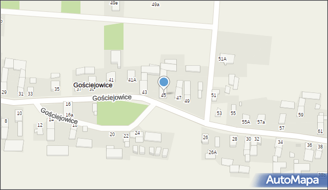 Gościejowice, Gościejowice, 45, mapa Gościejowice