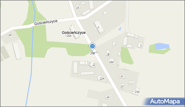 Gościeńczyce, Gościeńczyce, 20B, mapa Gościeńczyce