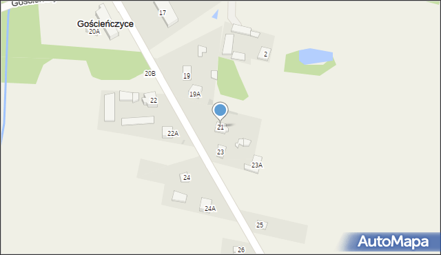 Gościeńczyce, Gościeńczyce, 21, mapa Gościeńczyce