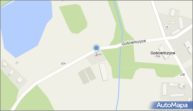 Gościeńczyce, Gościeńczyce, 40, mapa Gościeńczyce