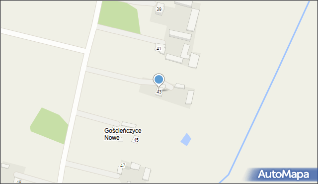 Gościeńczyce, Gościeńczyce, 43, mapa Gościeńczyce