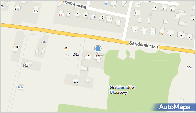 Gościeradów-Folwark, Gościeradów-Folwark, 150, mapa Gościeradów-Folwark