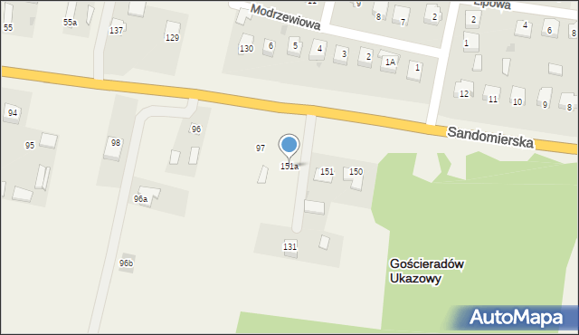 Gościeradów-Folwark, Gościeradów-Folwark, 151a, mapa Gościeradów-Folwark