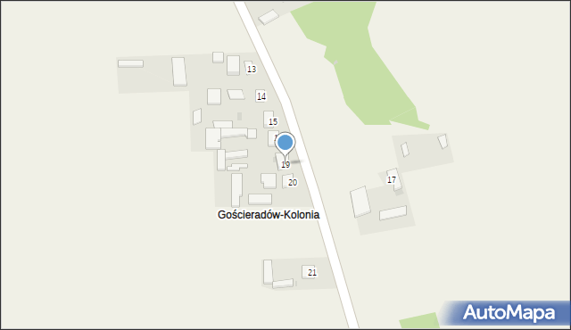 Gościeradów-Kolonia, Gościeradów-Kolonia, 19, mapa Gościeradów-Kolonia