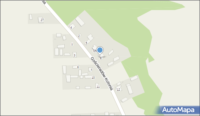 Gościeradów-Kolonia, Gościeradów-Kolonia, 8A, mapa Gościeradów-Kolonia