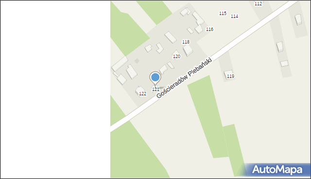 Gościeradów Plebański, Gościeradów Plebański, 121, mapa Gościeradów Plebański