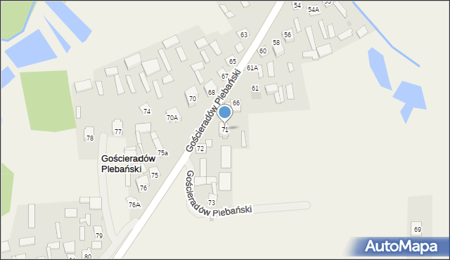 Gościeradów Plebański, Gościeradów Plebański, 71, mapa Gościeradów Plebański