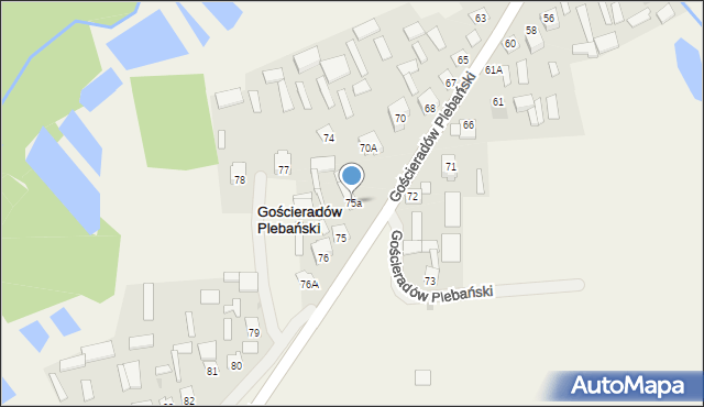 Gościeradów Plebański, Gościeradów Plebański, 75a, mapa Gościeradów Plebański