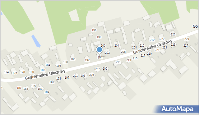 Gościeradów Ukazowy, Gościeradów Ukazowy, 194, mapa Gościeradów Ukazowy
