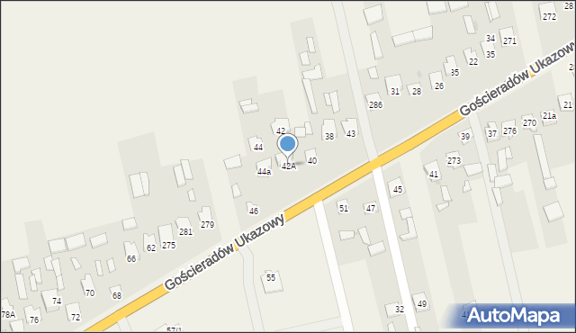Gościeradów Ukazowy, Gościeradów Ukazowy, 42A, mapa Gościeradów Ukazowy
