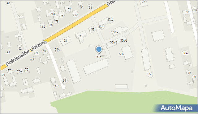 Gościeradów Ukazowy, Gościeradów Ukazowy, 57c, mapa Gościeradów Ukazowy