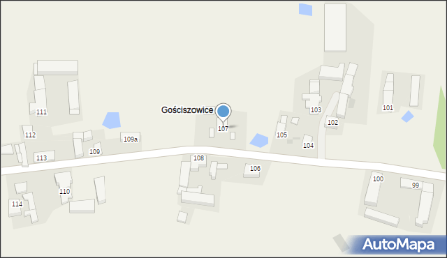 Gościeszowice, Gościeszowice, 107, mapa Gościeszowice
