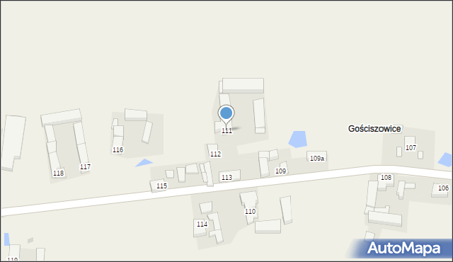 Gościeszowice, Gościeszowice, 111, mapa Gościeszowice