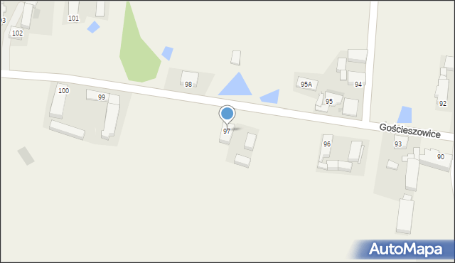 Gościeszowice, Gościeszowice, 97, mapa Gościeszowice