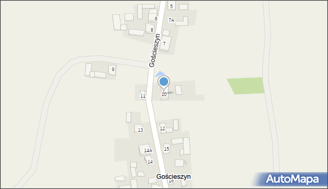 Gościeszyn, Gościeszyn, 10, mapa Gościeszyn