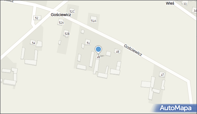 Gościewicz, Gościewicz, 49, mapa Gościewicz