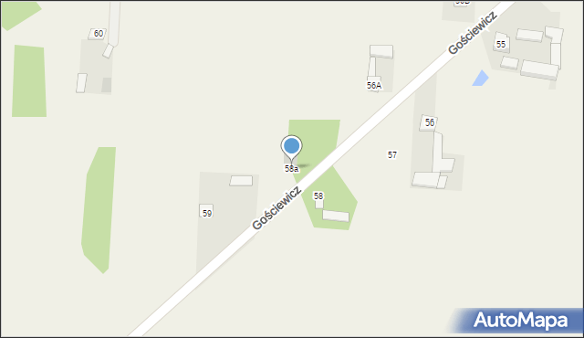 Gościewicz, Gościewicz, 58a, mapa Gościewicz