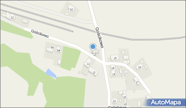 Gościkowo, Gościkowo, 13A, mapa Gościkowo