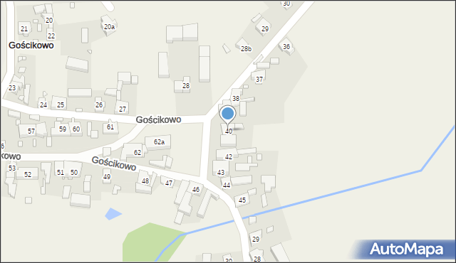Gościkowo, Gościkowo, 40, mapa Gościkowo