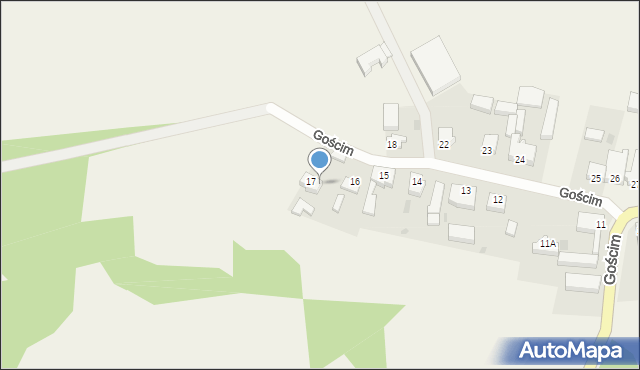 Gościm, Gościm, 17A, mapa Gościm