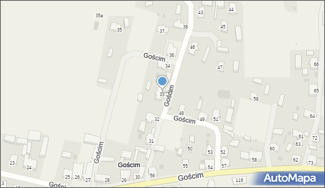 Gościm, Gościm, 33, mapa Gościm