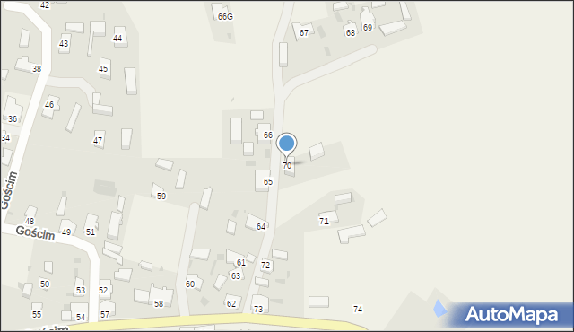 Gościm, Gościm, 70, mapa Gościm