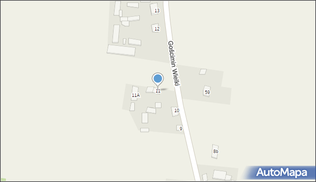 Gościmin Wielki, Gościmin Wielki, 11, mapa Gościmin Wielki