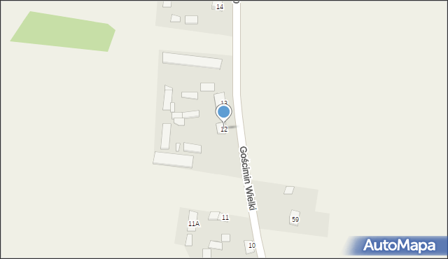 Gościmin Wielki, Gościmin Wielki, 12, mapa Gościmin Wielki