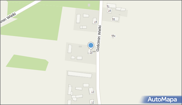 Gościmin Wielki, Gościmin Wielki, 14, mapa Gościmin Wielki