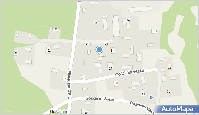 Gościmin Wielki, Gościmin Wielki, 25, mapa Gościmin Wielki
