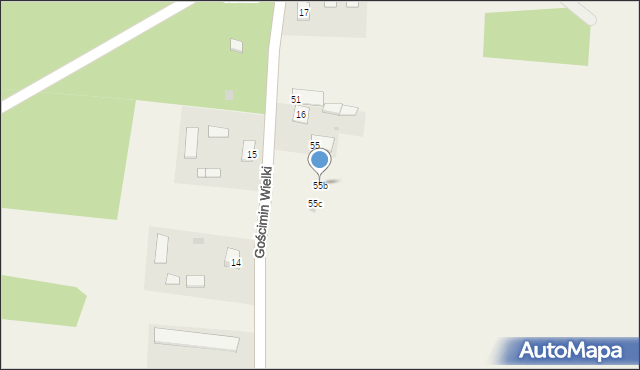 Gościmin Wielki, Gościmin Wielki, 55b, mapa Gościmin Wielki