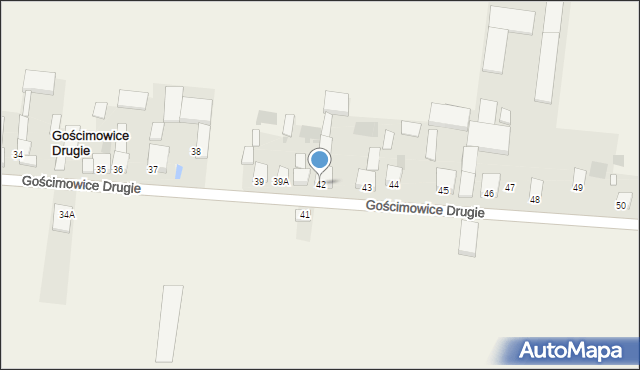 Gościmowice Drugie, Gościmowice Drugie, 42, mapa Gościmowice Drugie