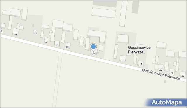 Gościmowice Pierwsze, Gościmowice Pierwsze, 17, mapa Gościmowice Pierwsze
