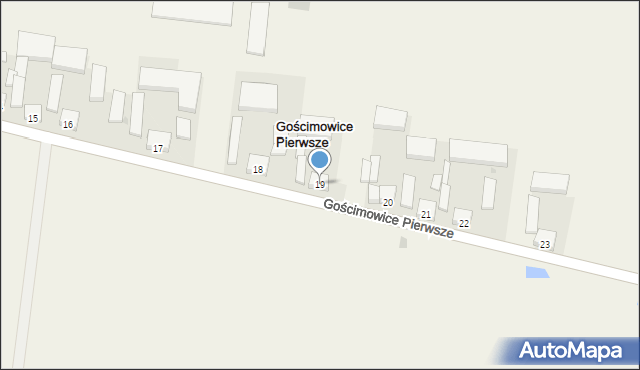 Gościmowice Pierwsze, Gościmowice Pierwsze, 19, mapa Gościmowice Pierwsze
